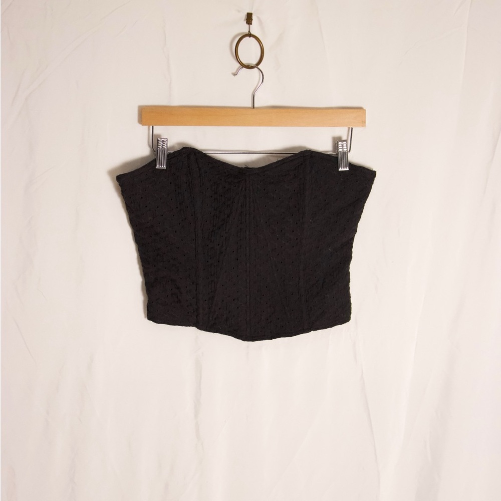 Lucca Couture Black Crop Top Corset